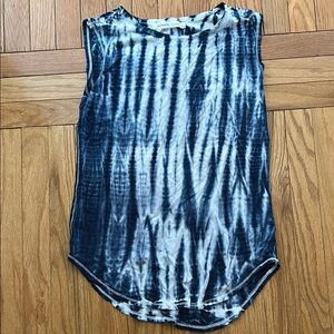 Athleta Blue Tie Dye Muscle Tee Tank Top small